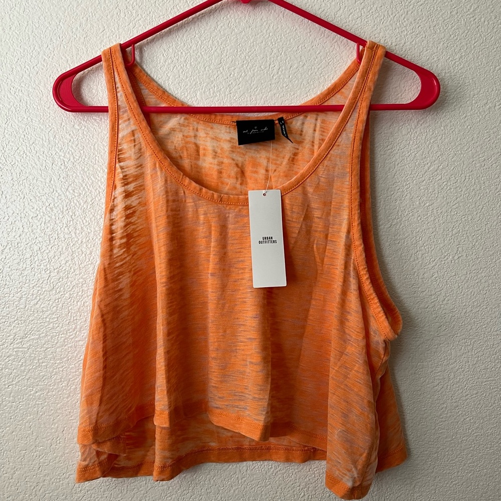 Urban Outfitters Orange Burnout Tank - Size L - NWT